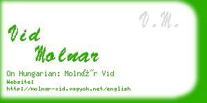 vid molnar business card